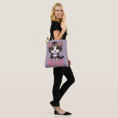 Gesponnen-perfect Schattig Chibi Kawaii Kitten in  Tote Bag (Op model)