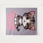 Gesponnen-perfect Schattig Chibi Kawaii Kitten in Wandkleed (Voorkant (horizontaal))