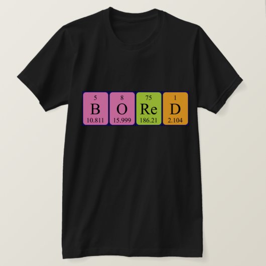 Gesponnen periodiek shirt van het lijstwoord (Design voorkant)