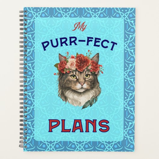 Gesponnen programma Maine Coon blauwgroen Planner (Voorkant)