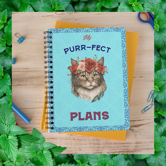 Gesponnen programma Maine Coon blauwgroen Planner