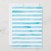 Gesponnen Suiker Aquarel Streep & Gouden Letters   Kaart (Achterkant)