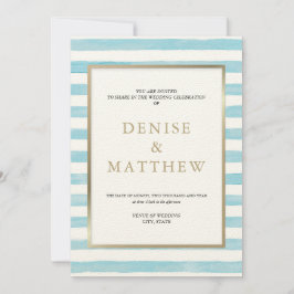 Gesponnen Suiker Aquarel Streep & Gouden Letters Kaart