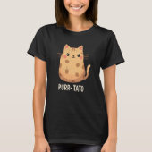 Gesponnen-Tato Kattenaardappel Vegetarische Joke K T-shirt (Voorkant)