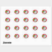 Gesponnen voor voedsel ronde sticker (Vel)