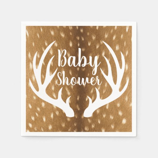 Gespot herten Bont Fawn & White Antlers Servetten (Voorkant)