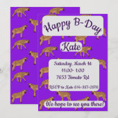 Gespot Hyena's Happy Birthday Kaart (Voorkant / Achterkant)