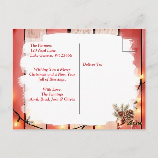 Gespot Pinto Paard en Kardinalen Gepersonaliseerd Briefkaart (Achterkant)