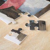 Gespot Pinto Paard en Kardinalen Kerst Legpuzzel (Zijkant)