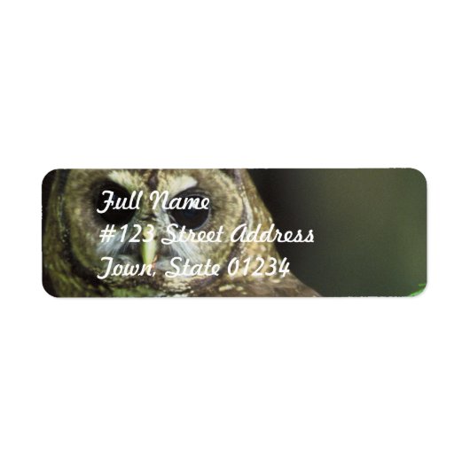 Gespot Uil Mailing Label (Voorkant)