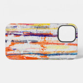 Gespoten verf op witte achtergrondverf,kunst,fijn iPhone hoesje (Achterkant horizontaal)