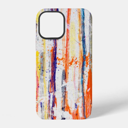 Gespoten verf op witte achtergrondverf,kunst,fijn iPhone hoesje (Achterkant)