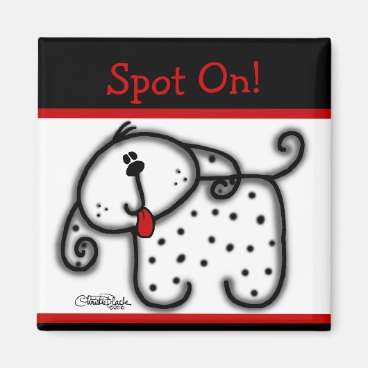 Gespotte hond magneet (Voorkant)
