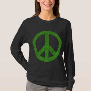 Gespreekt Vredessymbool - Avocado Green T-shirt