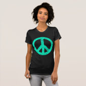 Gespreekt Vredessymbool - Turquoise T-shirt (Voorkant volledig)