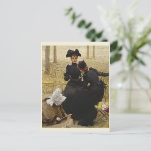 Gesprek door Vittorio Matteo Corcos Briefkaart (Staand voorkant)