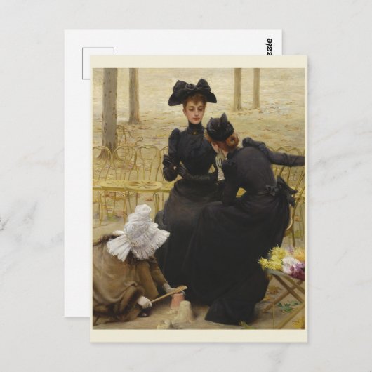 Gesprek door Vittorio Matteo Corcos Briefkaart (Voorkant / Achterkant)