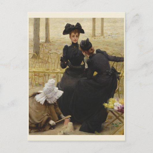 Gesprek door Vittorio Matteo Corcos Briefkaart (Voorkant)
