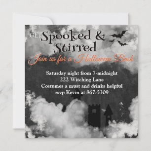 Gesprek en Stirred Halloween Party Kaart