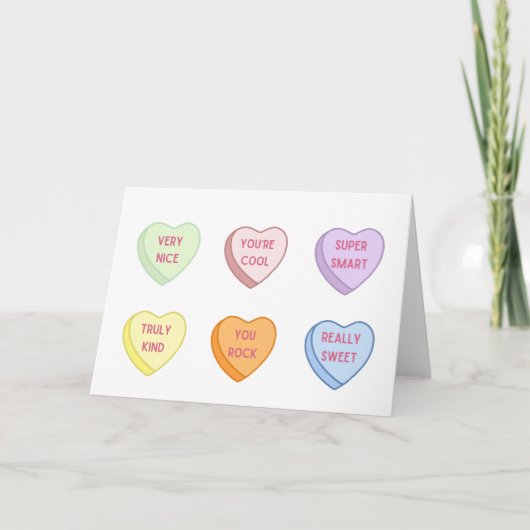 Gesprek Hart Valentijns Kaart Blank Inside (Voorkant)