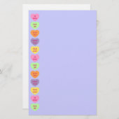 Gesprek Harten Snoep Valentijns Briefpapier (Voorkant / Achterkant)