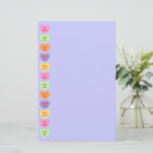 Gesprek Harten Snoep Valentijns Briefpapier (Staand voorkant)