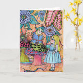 Gesprek met een rups kaart (Gele Bloem)