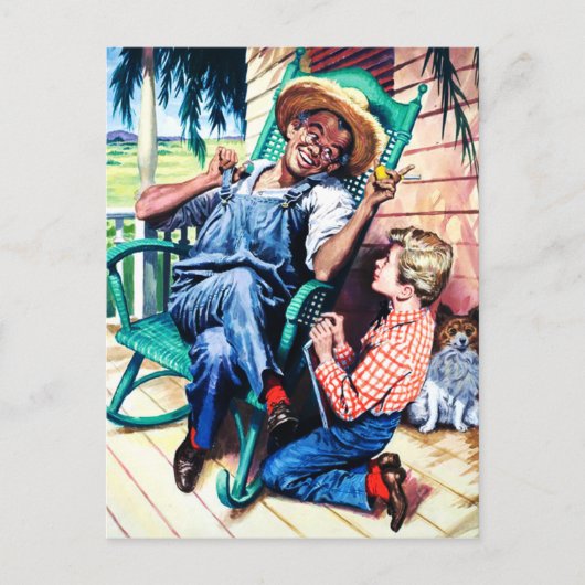 Gesprek met papa kunst briefkaart (Voorkant)