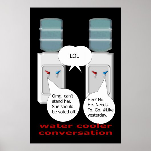 gesprek met waterkoeler poster (Voorkant)