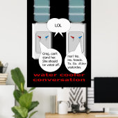 gesprek met waterkoeler poster (Thuiskantoor)