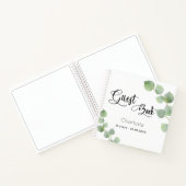 Gesprek op bezoekersboek Eucalyptus greenery scrip Notitieboek (Binnen)