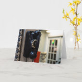  gesprek: Retro telefoon Kaart (Gele Bloem)