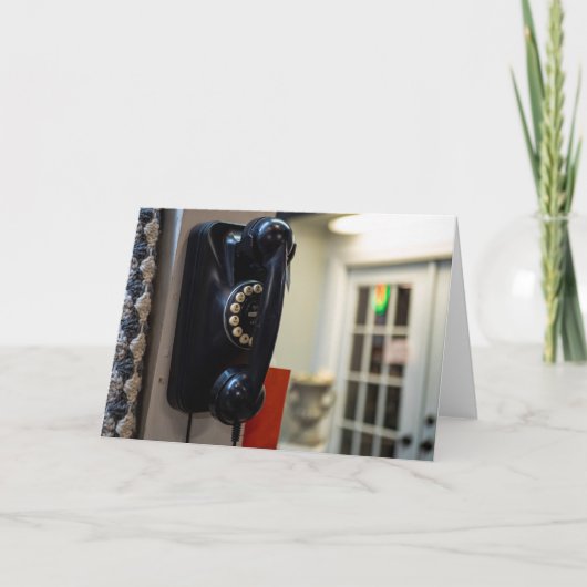  gesprek: Retro telefoon Kaart (Voorkant)