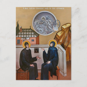 Gesprek tussen St. Paisios en St. Euphemia Briefkaart