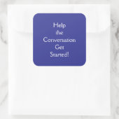 Gesprek Vierkante Sticker (Tas)