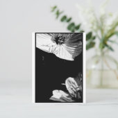 Gesprek Zwart-wit Bloemen Fotografie P Briefkaart (Staand voorkant)