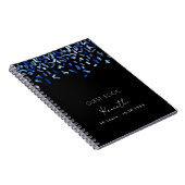 Gesprek zwarte blauwe confetti notitieboek (Rechterzijde)