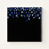 Gesprek zwarte blauwe confetti notitieboek (Achterkant)