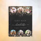 Gesprek zwarte goudglitter foto notitieboek