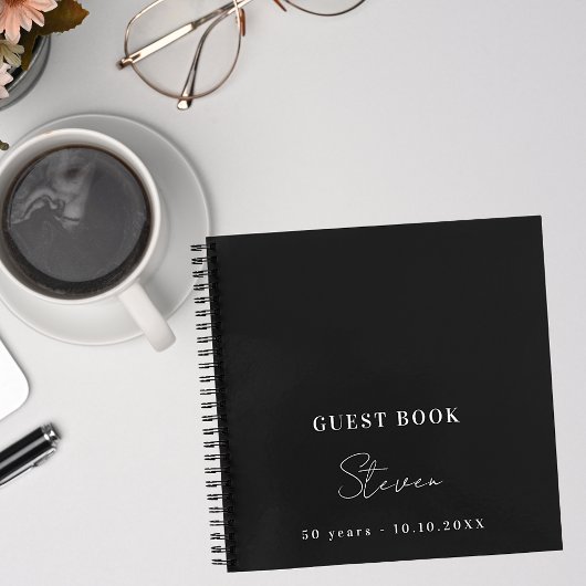 Gesprek zwarte witte naam simpele man notitieboek