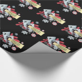 Gesprekende casino pokerchips gepersonaliseerd cadeaupapier (Hoek)