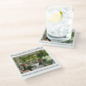 Gesprekken aan de voorzijde glazen onderzetter (Schuin)