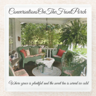 Gesprekken aan de voorzijde glazen onderzetter