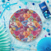 Gesprekken Hart Borden Papieren Bordje (Feest)