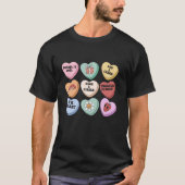 Gesprekken Harten Groovy Valentijnsdag Cute Tea T-shirt (Voorkant)