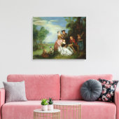 Gesprekken in een Park Canvas Afdruk (Insitu (Woonkamer))