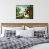 Gesprekken in een Park Canvas Afdruk (Insitu (Slaapkamer))