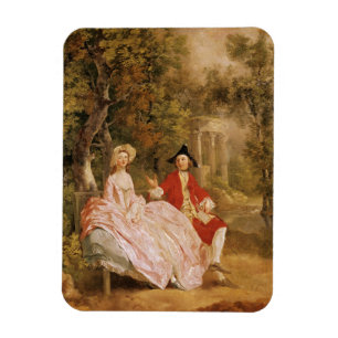 Gesprekken in een Park, portret van de kunstenaar  Magneet