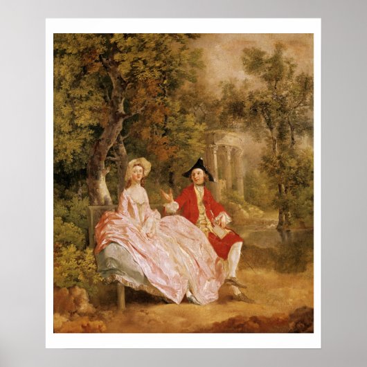 Gesprekken in een Park, portret van de kunstenaar Poster (Voorkant)