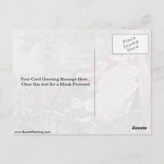 Gesprekken in een park van Thomas Gainsborough Briefkaart (Achterkant)